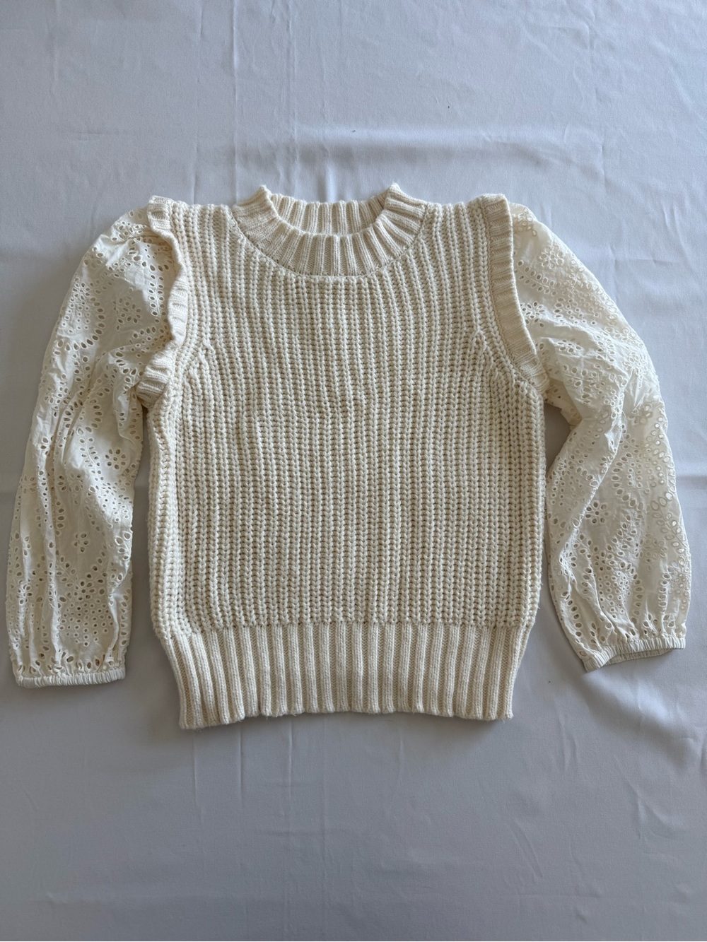 Rails Ivory Dahlia Eyelet Sleeve Knit Vest - Picture 5 of 11